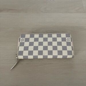 Checkered Zip Wallet